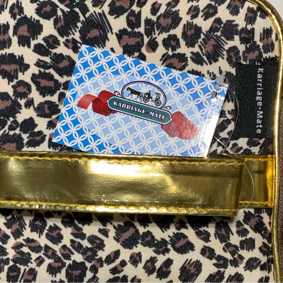 Travel Cosmetic Large Case Animal Print Leopard Packable Jewelry Collapsible NWT - Picture 13 of 15